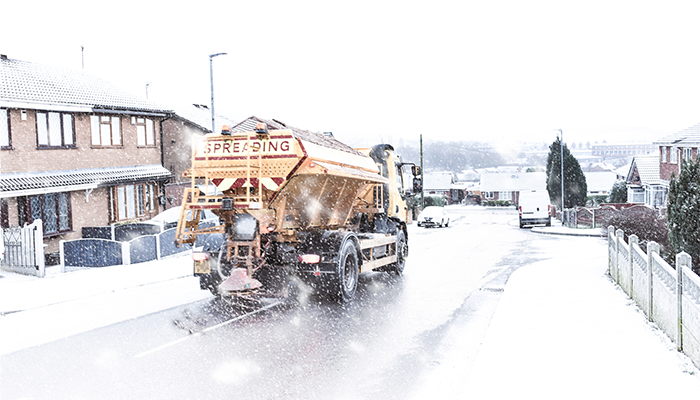 Professionals Laying Down Salt For Gritting